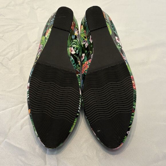 New Angel Steps Shoes Women's Comfort Round Toe black, Floral Slip-On Size 8M - Picture 8 of 8